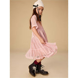 Layered Tulle & Foil Dress, Pink