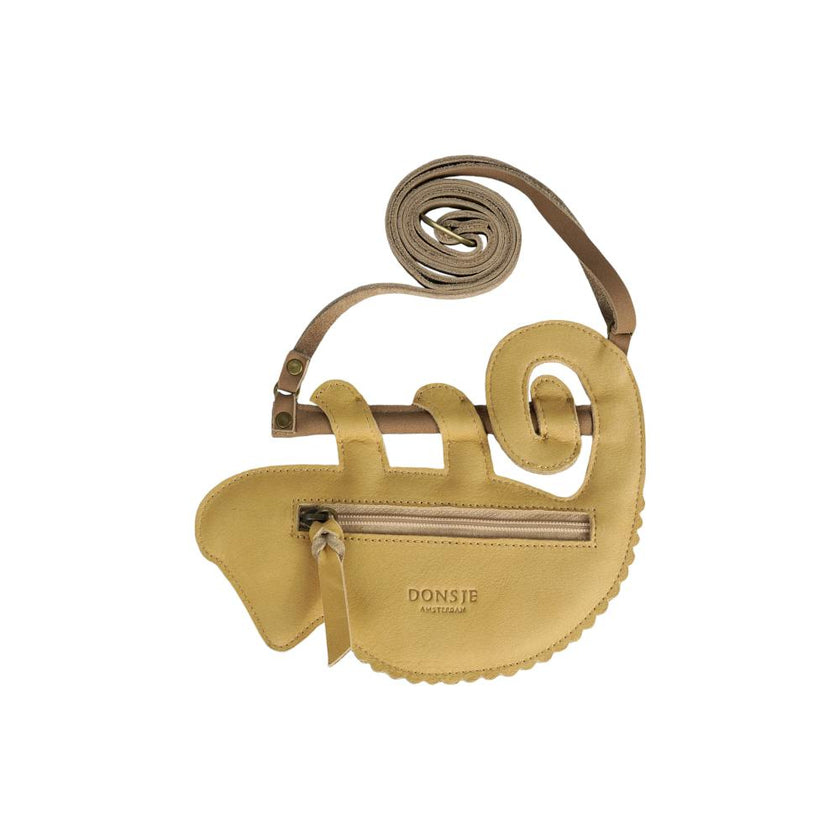 Merua Purse | Yellow Chameleon | Khaki Nubuck