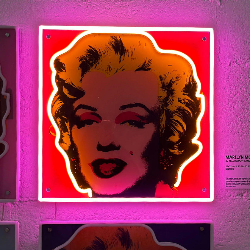 Marilyn Monroe Small by Andy Warhol LED neon sign
