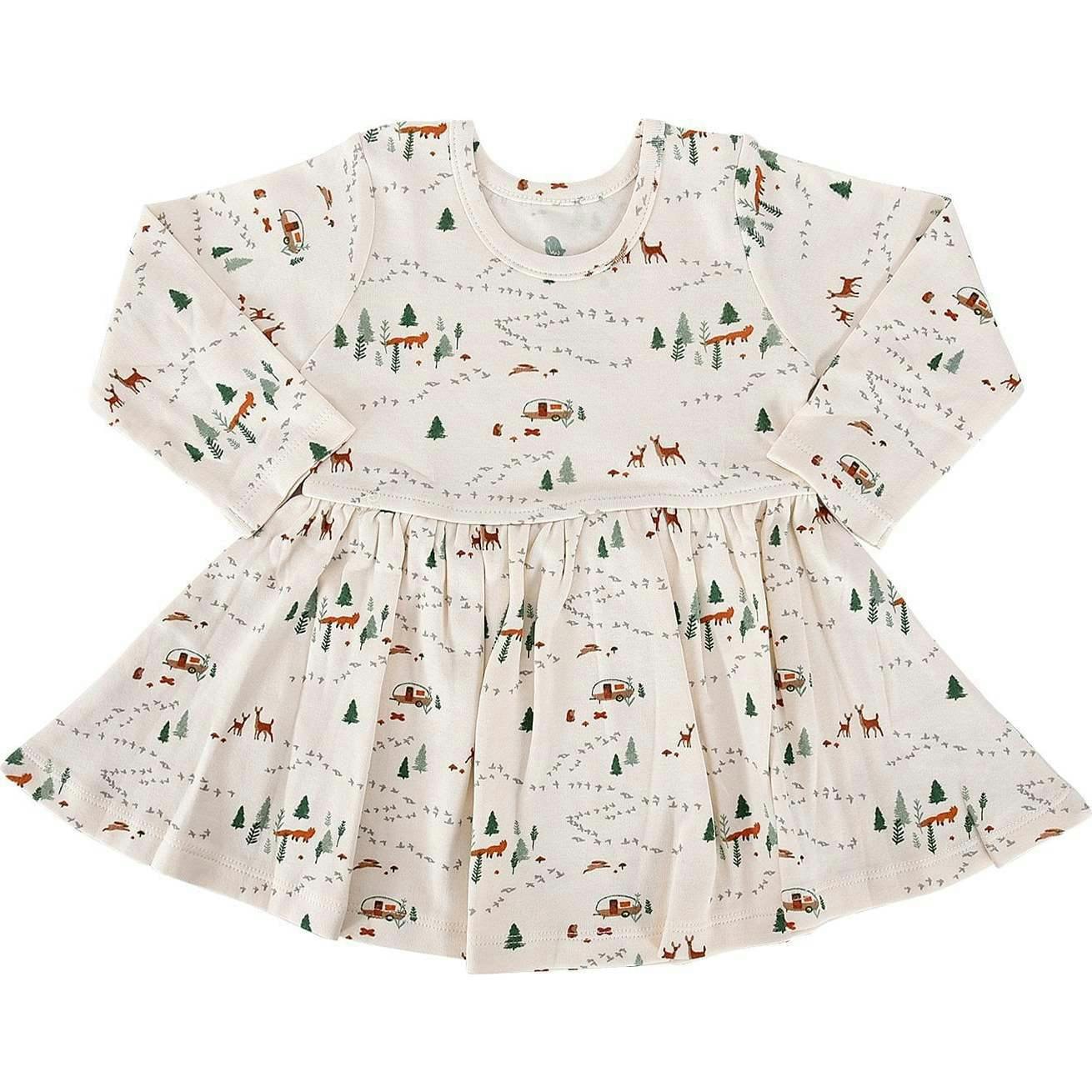 long sleeve twirl dress | into the woods