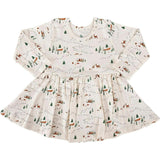 long sleeve twirl dress | into the woods
