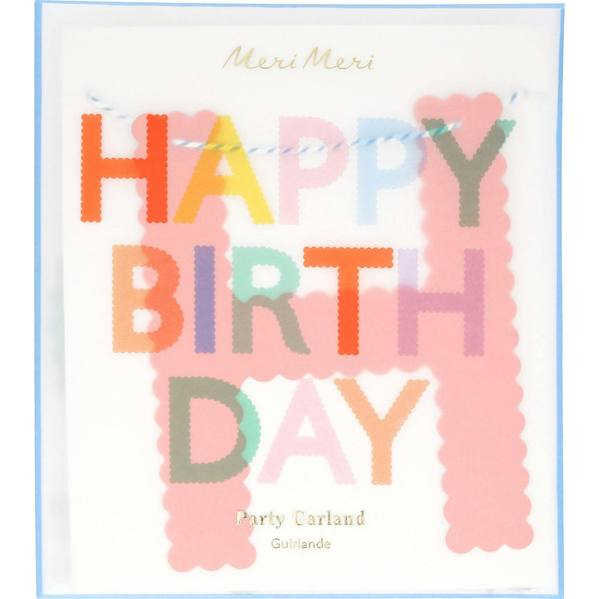 Scallop Bright Happy Birthday Garland