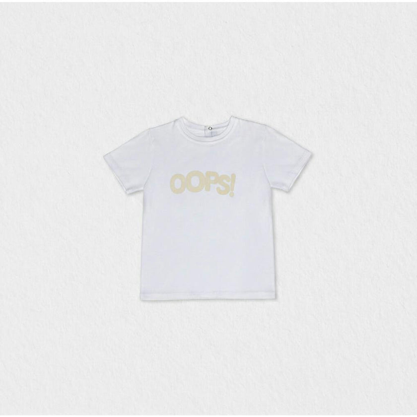 Cederique Boy T-shirt Short Sleeve, White Oops