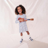 Playground Long Sleeve Dress, Tiny Vintage Guitars
