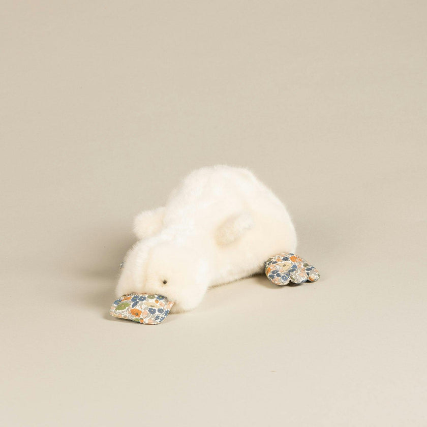Aglae the Duck - Beige, Liberty Print | Pamplemousse Peluches