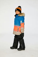 Two Piece Play Snowsuit Blue And Orange Gradient