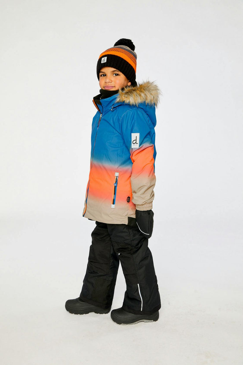 Two Piece Play Snowsuit Blue And Orange Gradient