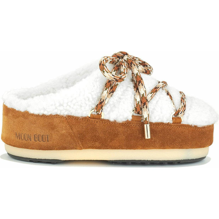 MOON BOOT MULE Shearling Boots - Whiskey