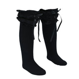 Ruffled Ribbon Long Socks