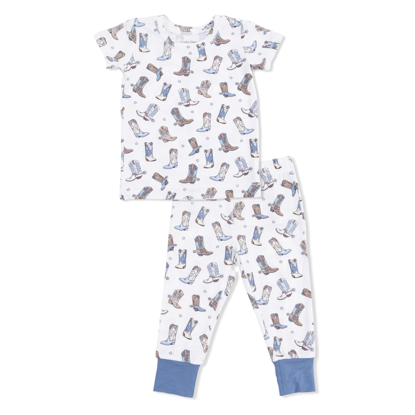 Cowboy Boots - Short Sleeve Loungewear Set