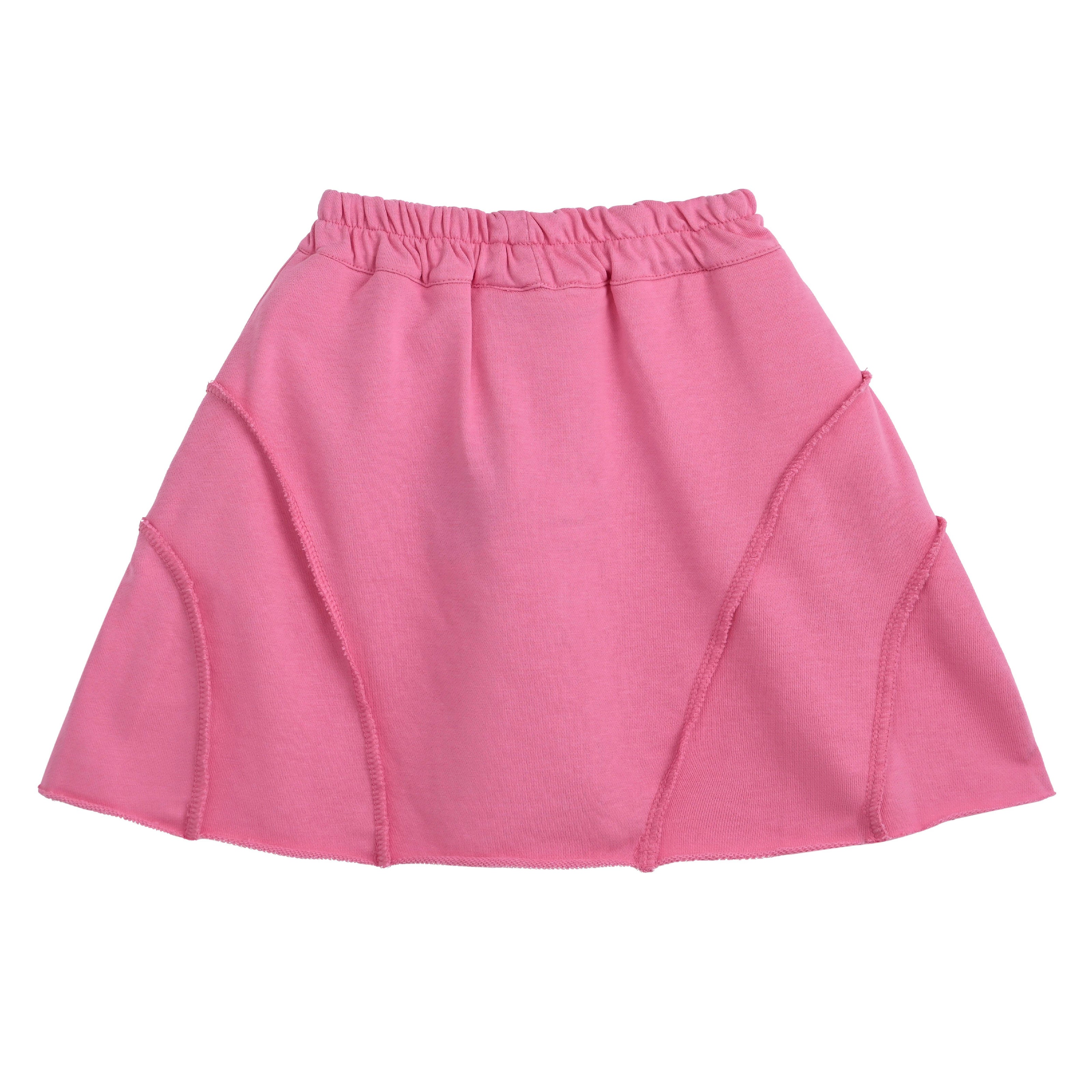 Pink Skirt with Drawstring Waist