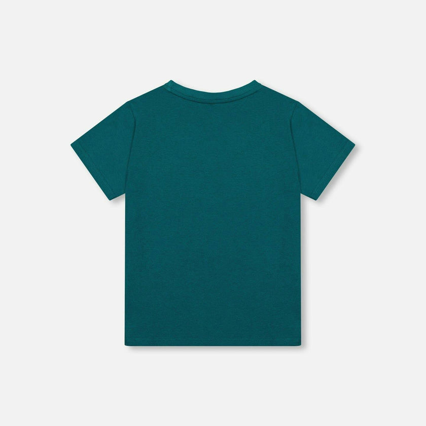 Organic Cotton Jersey T-Shirt Solid Dark Turquoise