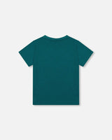Organic Cotton Jersey T-Shirt Solid Dark Turquoise