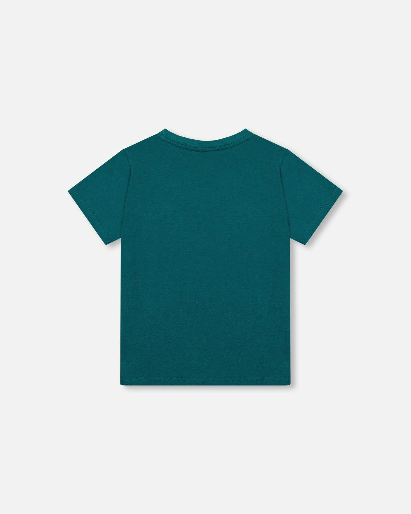 Organic Cotton Jersey T-Shirt Solid Dark Turquoise