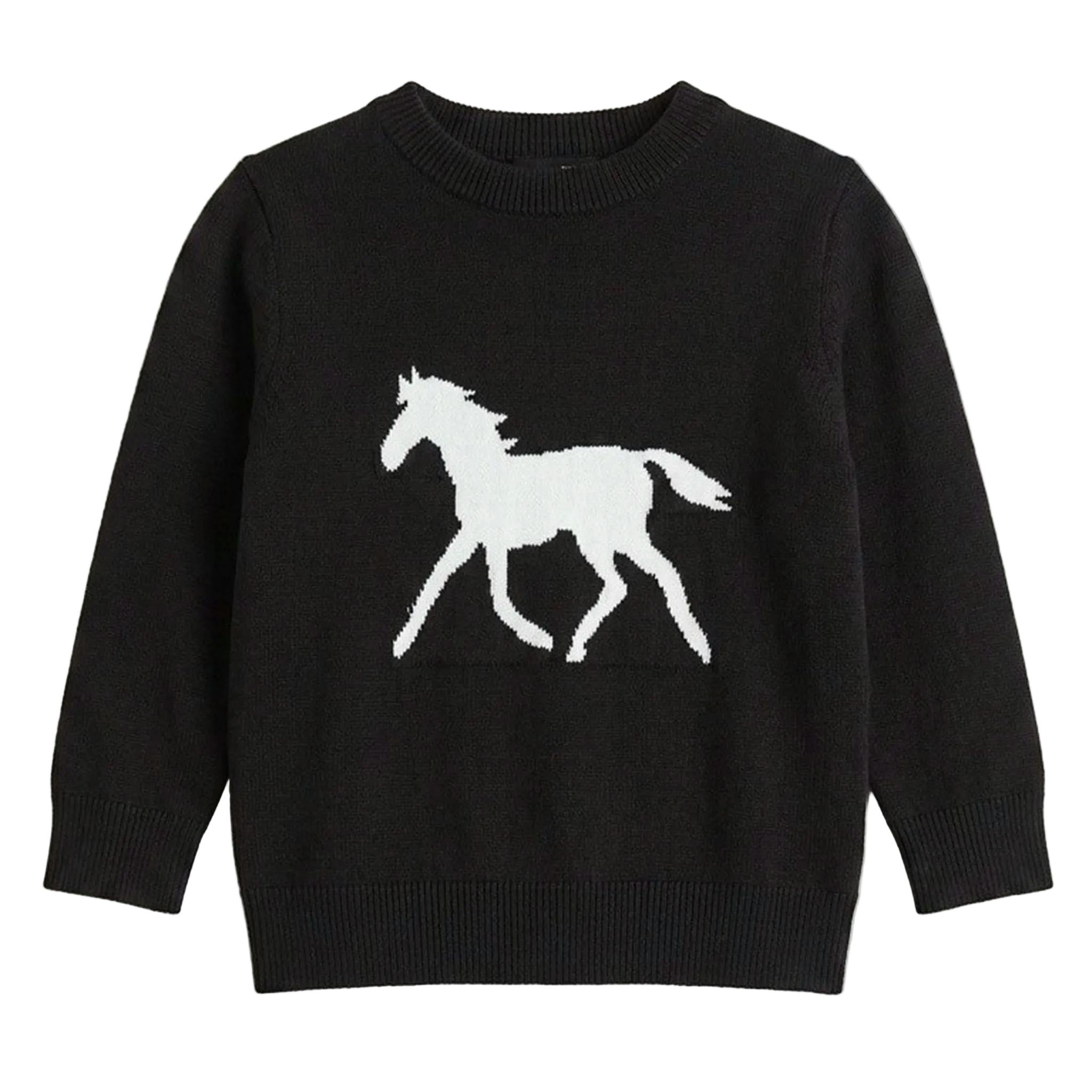 Horse Jacquard Knit & Fleece