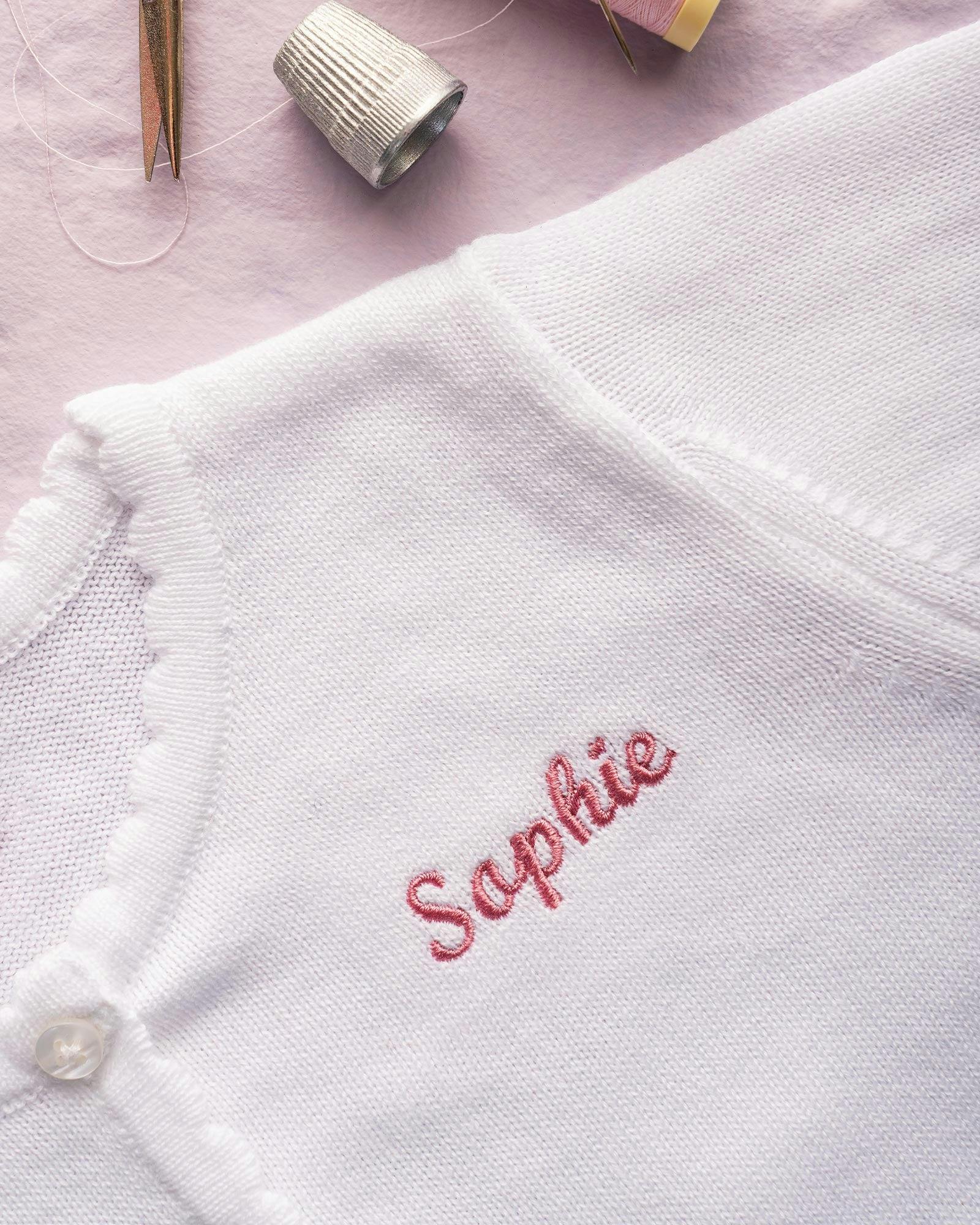 Sophie Cropped Cardigan in White