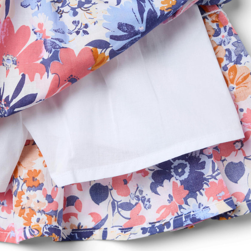 Floral Pleated Skort