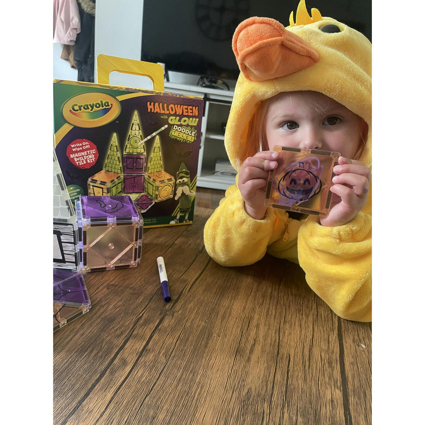Crayola Halloween GLOW Doodle Magnetic Tile Set