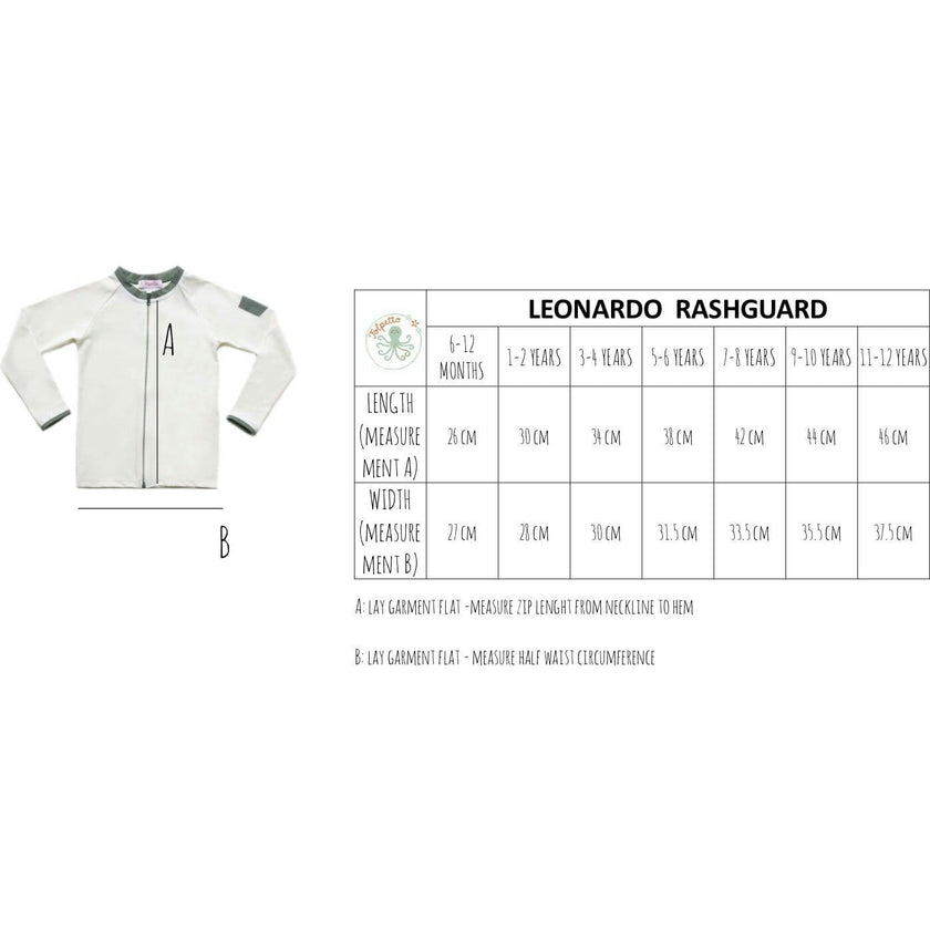 Leo Rashguard Ivory And Sage Green