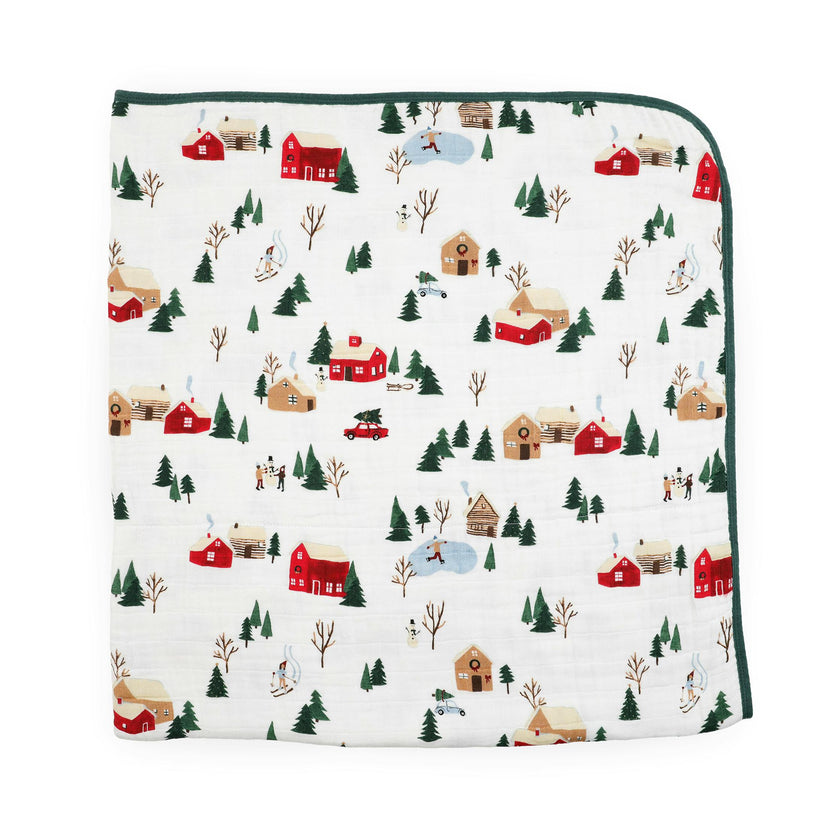 Original Cotton Muslin Quilt - Cozy Cabins