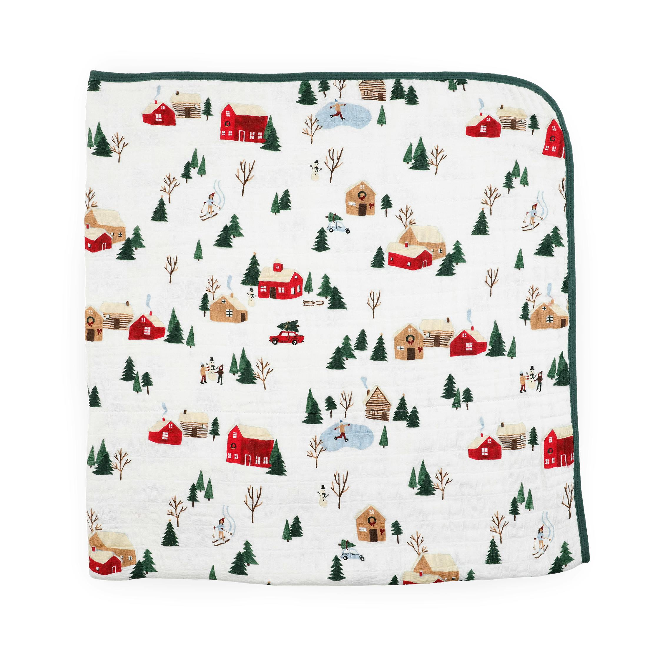 Original Cotton Muslin Quilt - Cozy Cabins