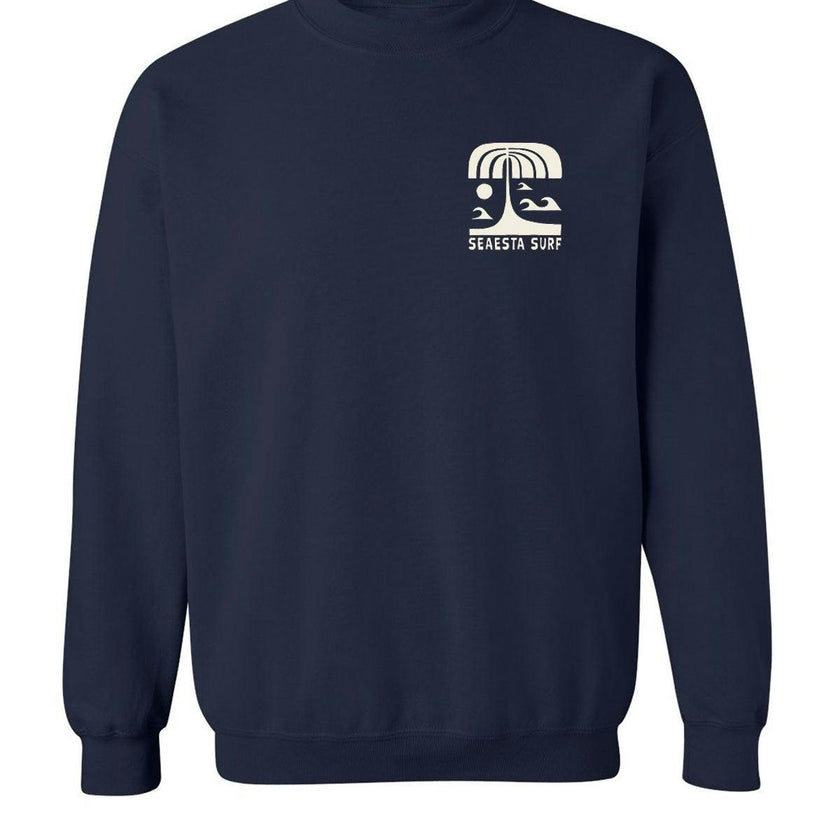 Navy Palm Crew Sweatshirt / Youth