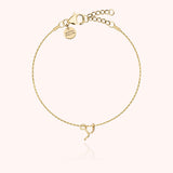 Initial Bracelet, 14k Yellow Gold Filled