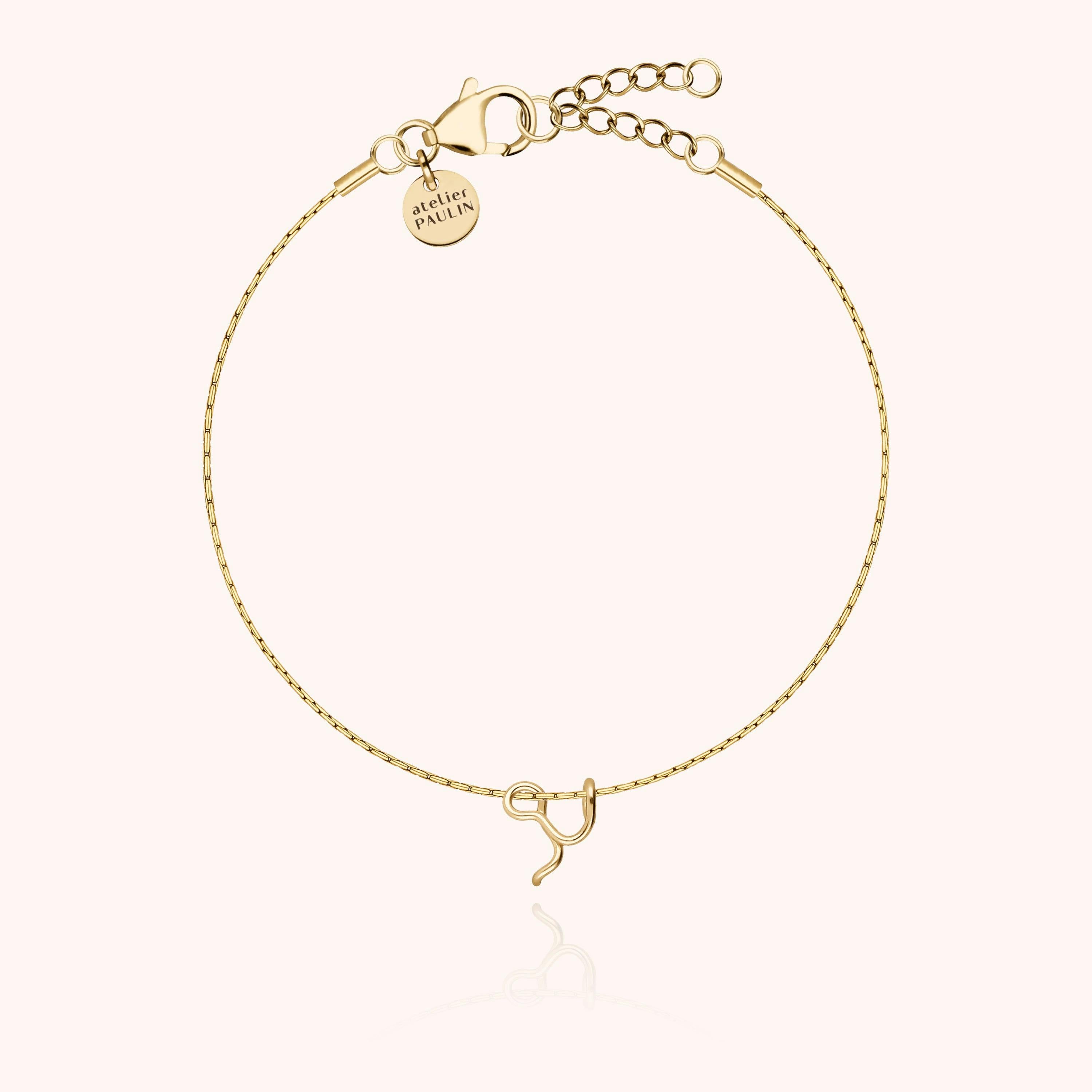 Initial Bracelet, 14k Yellow Gold Filled