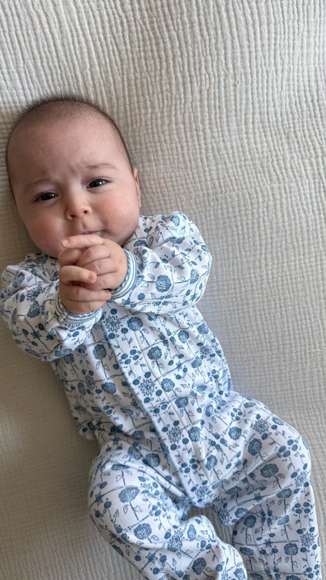 Blue Hydrangeas Snap Baby Onesie