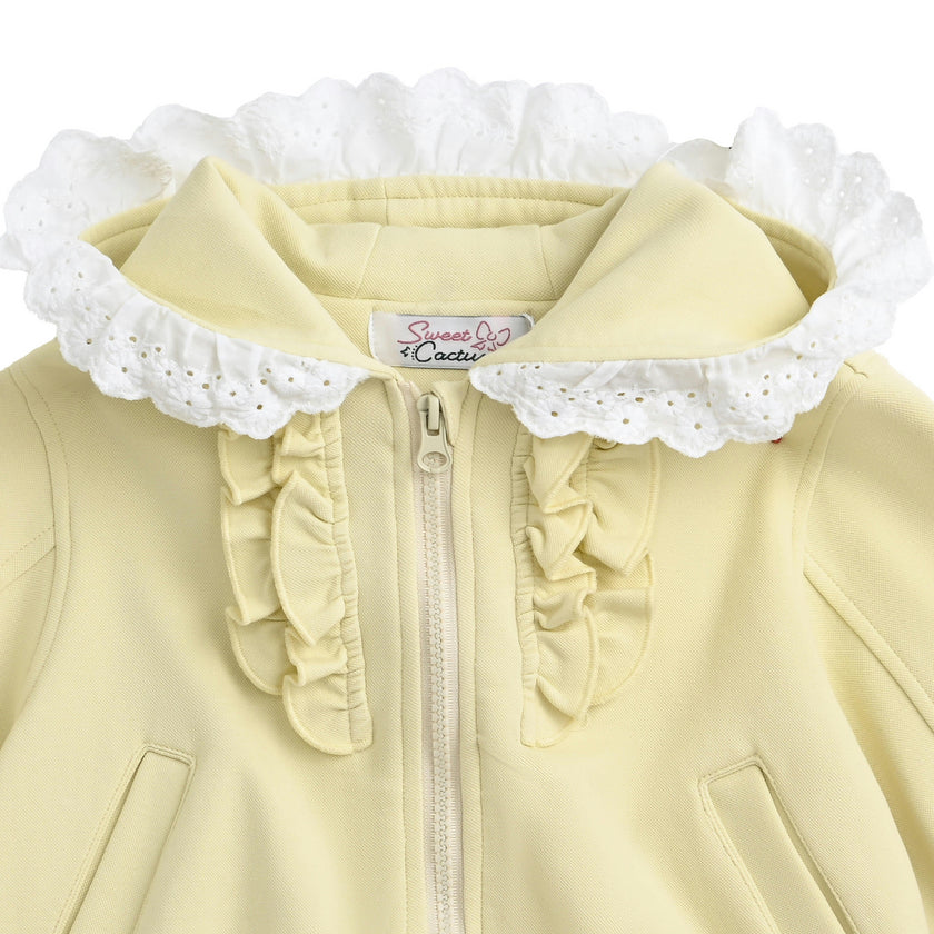 Light Yellow Ruffle Skirt Set