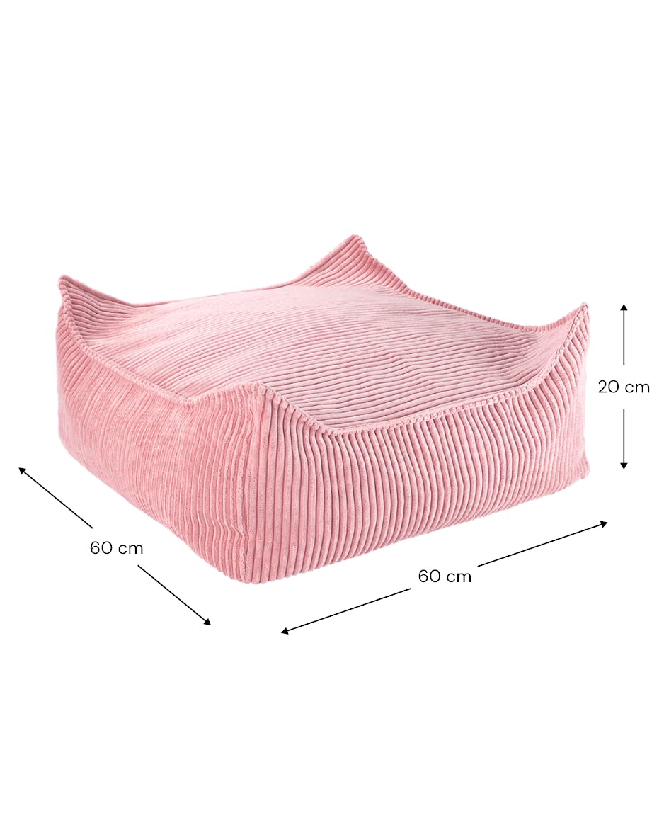 Pink Mousse Square Ottoman