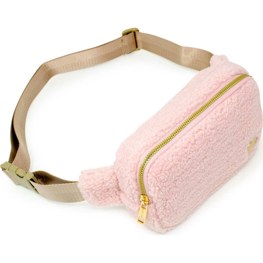Fuzzy Belt Bag with Heart for Kids