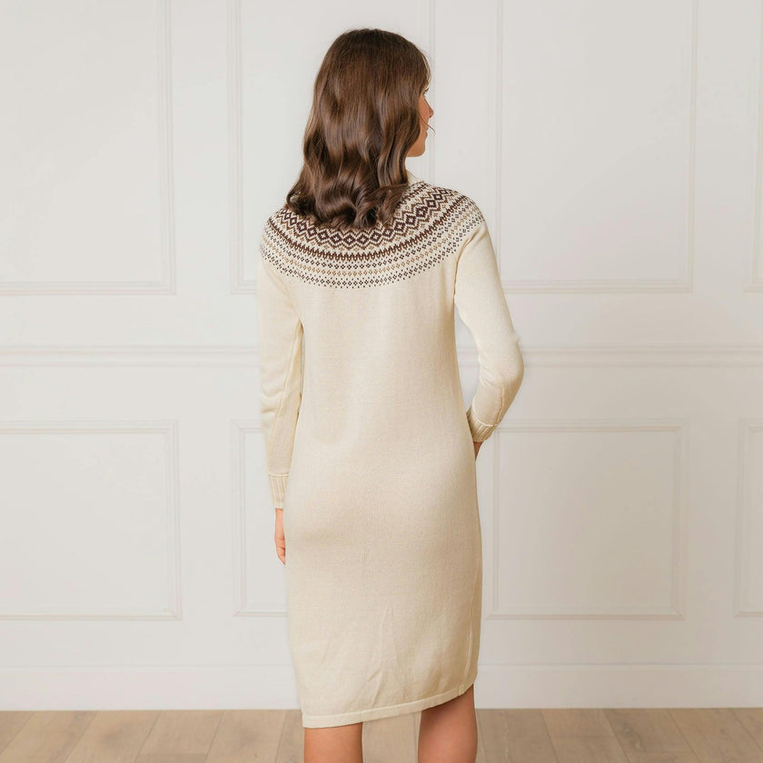 Organic Intarsia Sweater Dress