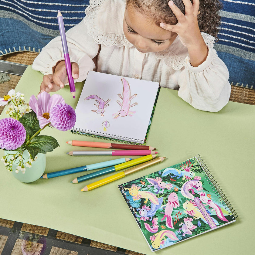 6 Jumbo Colored Pencils - Axolotl