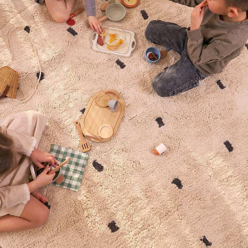 Dotted Washable Organic Cotton Rug