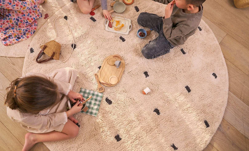 Dotted Washable Organic Cotton Rug