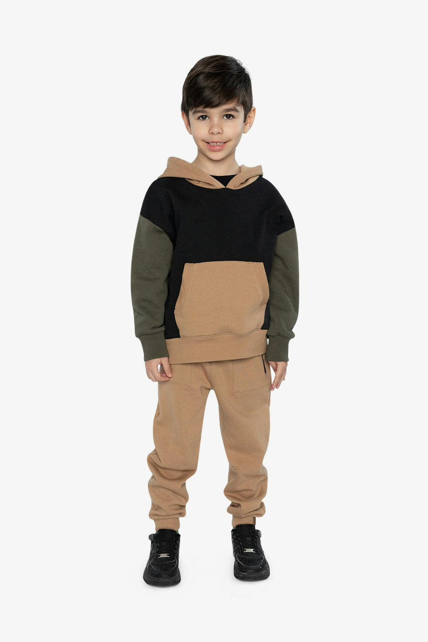 Fleece Sweatpants with Pockets Brown Tannin