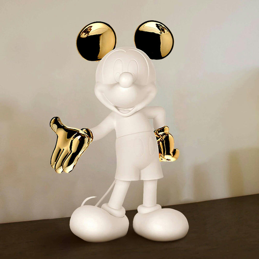 Mickey WELCOME White & Gold 12in