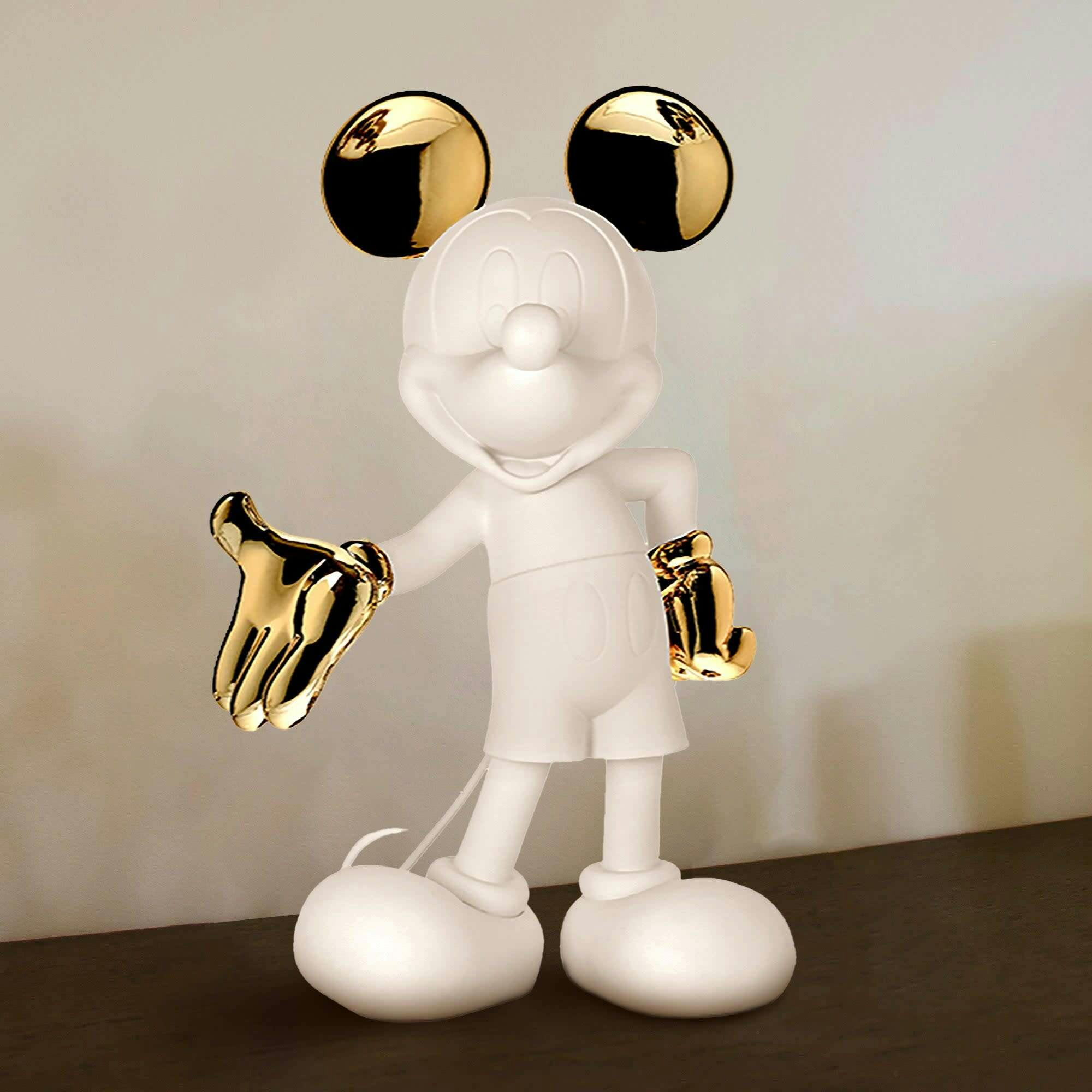 Mickey WELCOME White & Gold 12in