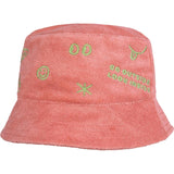 children's terry bucket - peach