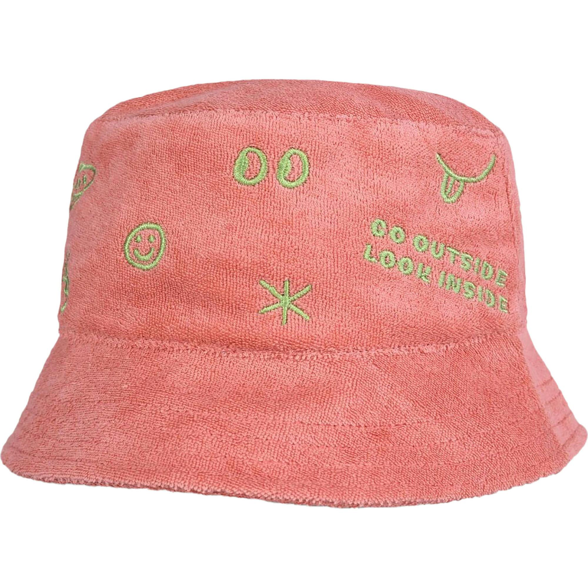 children's terry bucket - peach