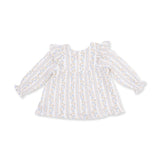 Catarina Floral - Long Sleeve Ruffle Tunic and Smocked Waist Pant
