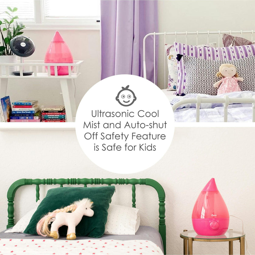 Ultrasonic Cool Mist Drop Shape Humidifier