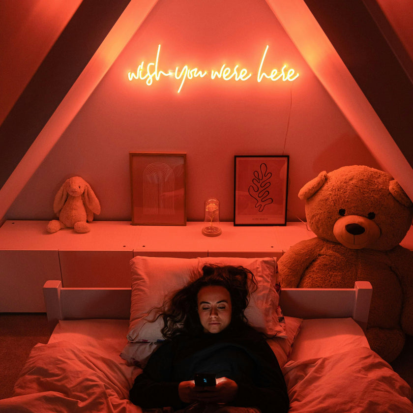 Wish you were here - LED neon sign