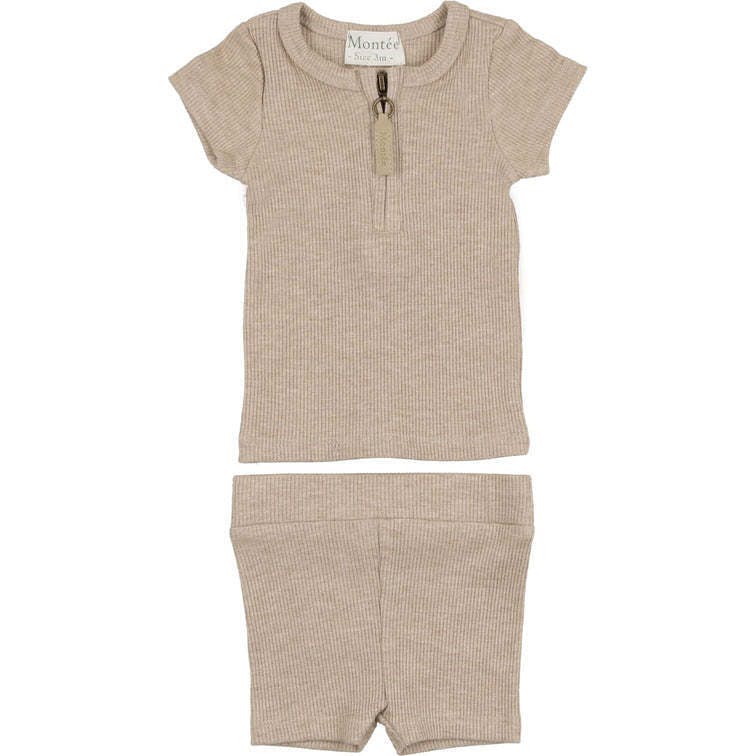 Soft Ribbed Short Set