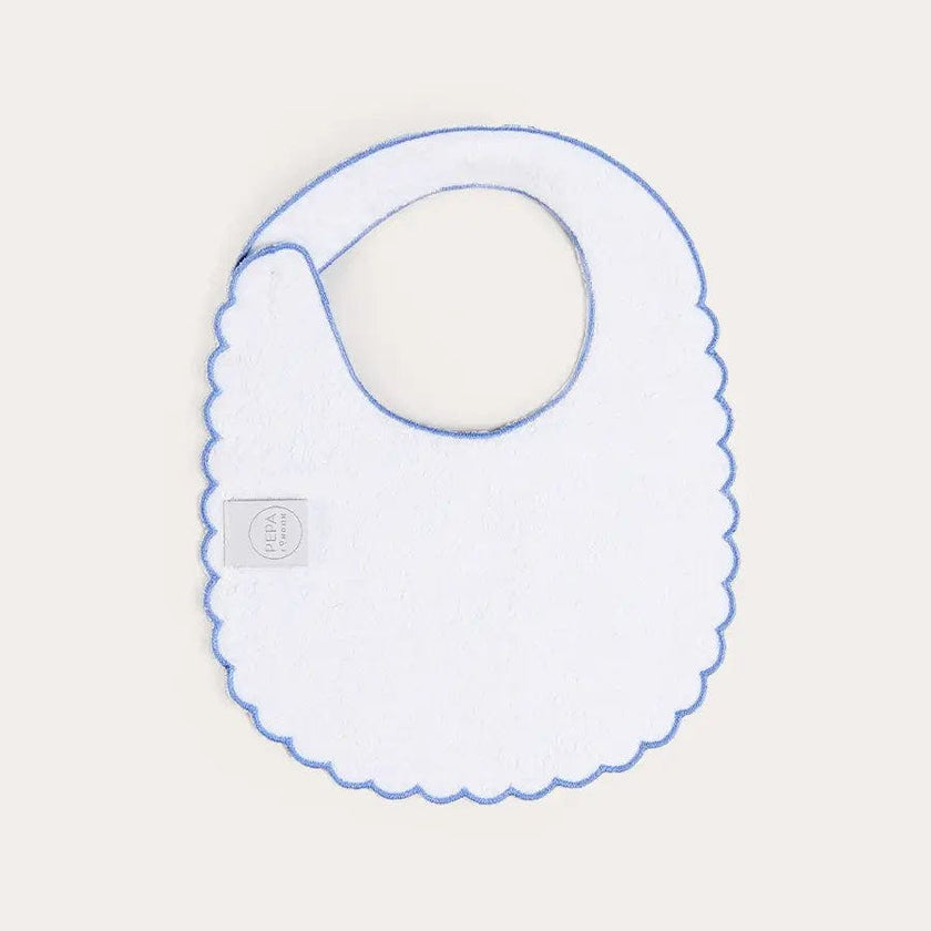 Audrey Toile Scallop Edge Lined Bib