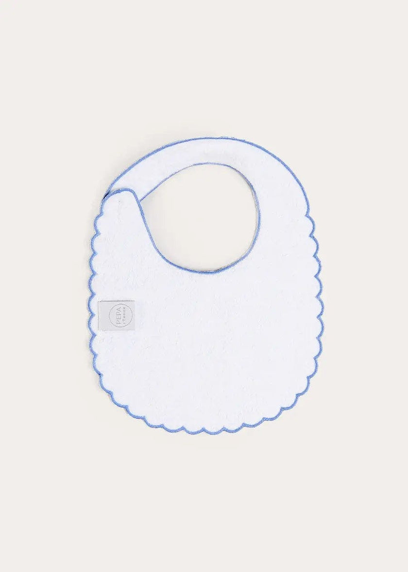 Audrey Toile Scallop Edge Lined Bib