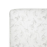 Organic Cotton Muslin Crib Sheet - Pencil Floral
