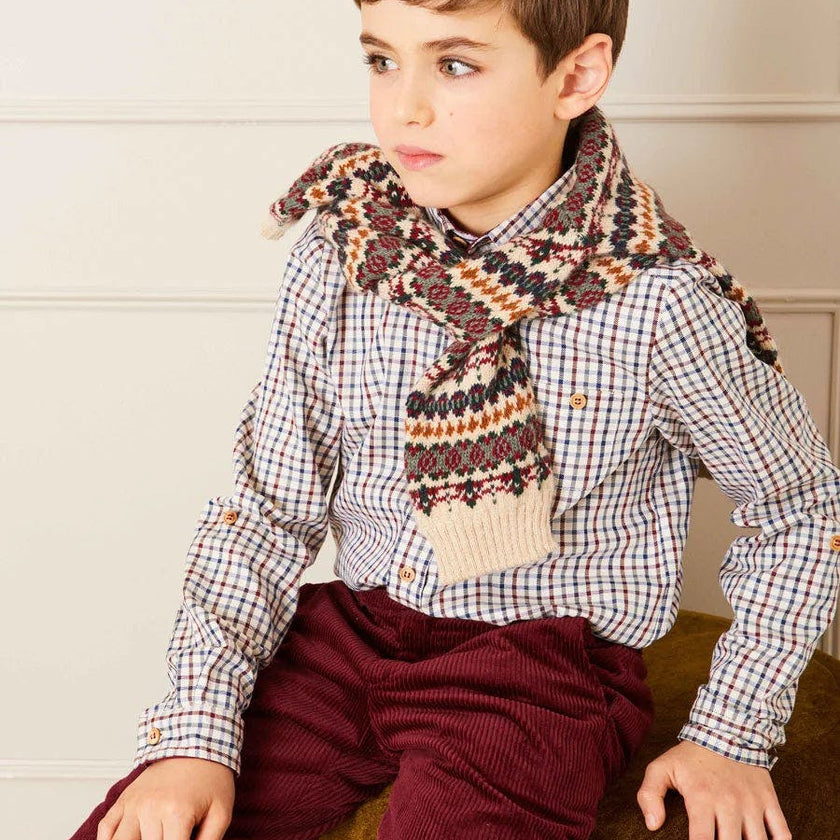 Corduroy Five Pocket Trousers in Burgundy (4-10yrs)