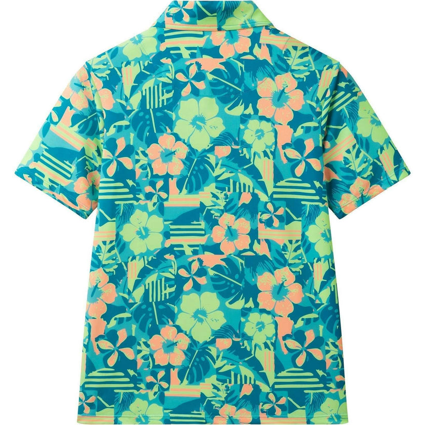 Big Kid Boys Short Sleeve Polo | Sunset Tropics